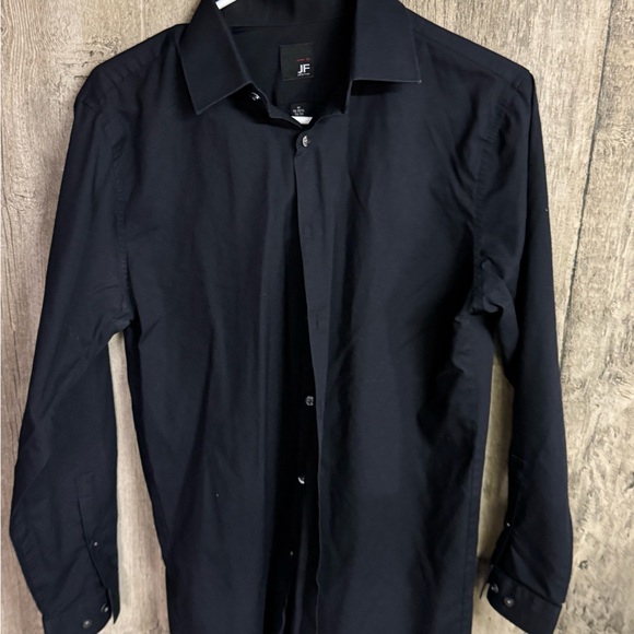 JF J.Ferrar Classic Black Dress Shirt - Picture 1 of 2